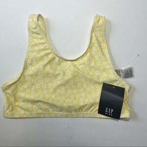 Gap Kids Yellow & White Floral Bathing Suit Top size XXL